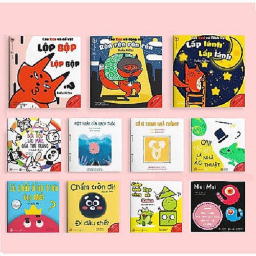 Ehon Moimoi Lấp Lánh 11 cuốn cho bé: Hình Khối; Âm Thanh; Màu Sắc